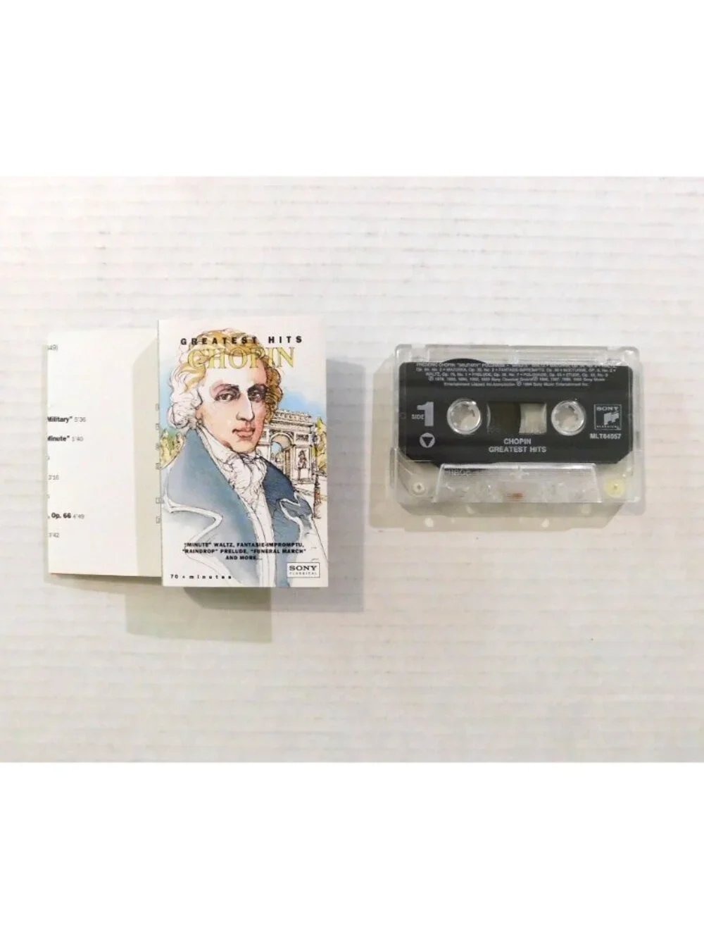 Chopin Greatest Hits Classical Audio Cassette 1994 Sony Bonus Trivia